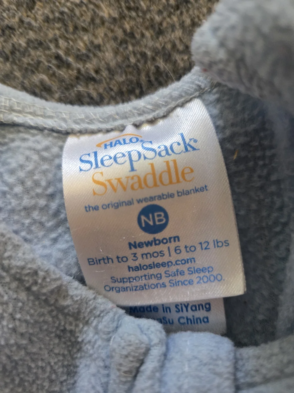 HALO Sleep Sack Swaddle - Light Blue Fleece